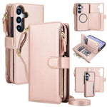 KLT-033 Portafoglio 2 in 1 con cerniera rimovibile e custodia magnetica per telefono con cordino, For Galaxy S25 5G, For Galaxy S25+ 5G, For Galaxy S25 Ultra 5G
