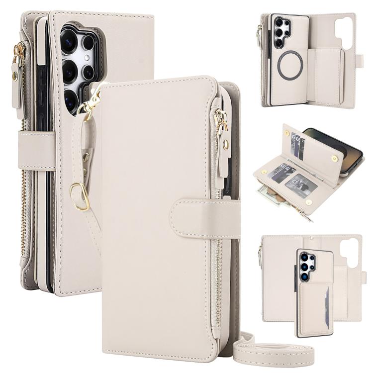 KLT-033 Portafoglio 2 in 1 con cerniera rimovibile e custodia magnetica per telefono con cordino, For Galaxy S25 5G, For Galaxy S25+ 5G, For Galaxy S25 Ultra 5G