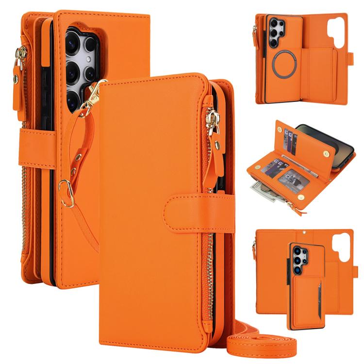 KLT-033 Portafoglio 2 in 1 con cerniera rimovibile e custodia magnetica per telefono con cordino, For Galaxy S25 5G, For Galaxy S25+ 5G, For Galaxy S25 Ultra 5G