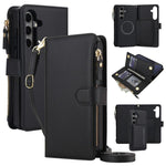 KLT-033 Portafoglio 2 in 1 con cerniera rimovibile e custodia magnetica per telefono con cordino, For Galaxy S24 FE 5G, For Galaxy S24 Ultra 5G, For Galaxy S24+ 5G