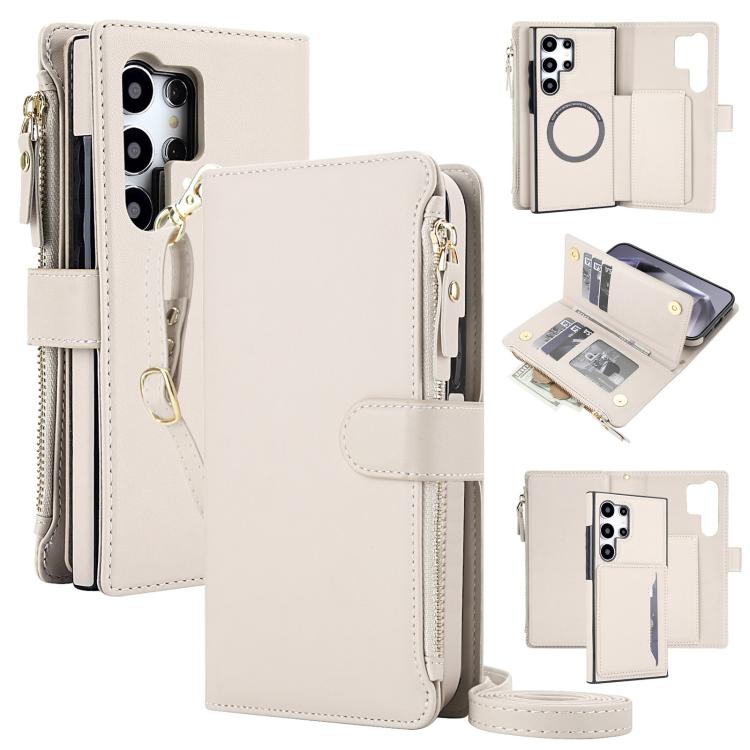 KLT-033 Portafoglio 2 in 1 con cerniera rimovibile e custodia magnetica per telefono con cordino, For Galaxy S24 FE 5G, For Galaxy S24 Ultra 5G, For Galaxy S24+ 5G