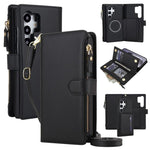 KLT-033 Portafoglio 2 in 1 con cerniera rimovibile e custodia magnetica per telefono con cordino, For Galaxy S24 FE 5G, For Galaxy S24 Ultra 5G, For Galaxy S24+ 5G