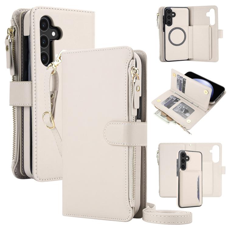 KLT-033 Portafoglio 2 in 1 con cerniera rimovibile e custodia magnetica per telefono con cordino, For Galaxy S24 5G, For Galaxy S23 FE 5G, For Galaxy S23 Ultra 5G