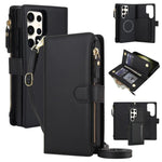 KLT-033 Portafoglio 2 in 1 con cerniera rimovibile e custodia magnetica per telefono con cordino, For Galaxy S24 5G, For Galaxy S23 FE 5G, For Galaxy S23 Ultra 5G