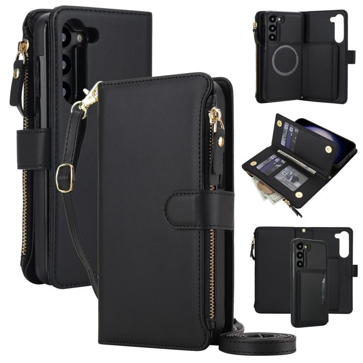 KLT-033 Portafoglio 2 in 1 con cerniera rimovibile e custodia magnetica per telefono con cordino, For Galaxy S23+ 5G, For Galaxy S23 5G, For Galaxy S22 Ultra 5G