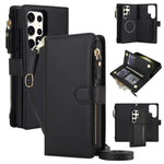 KLT-033 Portafoglio 2 in 1 con cerniera rimovibile e custodia magnetica per telefono con cordino, For Galaxy S23+ 5G, For Galaxy S23 5G, For Galaxy S22 Ultra 5G