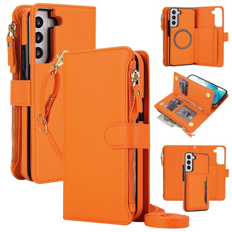 KLT-033 Portafoglio 2 in 1 con cerniera rimovibile e custodia magnetica per telefono con cordino, For Galaxy S22+ 5G, For Galaxy S22 5G