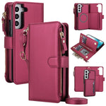 KLT-033 Portafoglio 2 in 1 con cerniera rimovibile e custodia magnetica per telefono con cordino, For Galaxy S22+ 5G, For Galaxy S22 5G