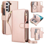 KLT-033 Portafoglio 2 in 1 con cerniera rimovibile e custodia magnetica per telefono con cordino, For Galaxy S22+ 5G, For Galaxy S22 5G