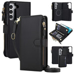 KLT-033 Portafoglio 2 in 1 con cerniera rimovibile e custodia magnetica per telefono con cordino, For Galaxy S22+ 5G, For Galaxy S22 5G