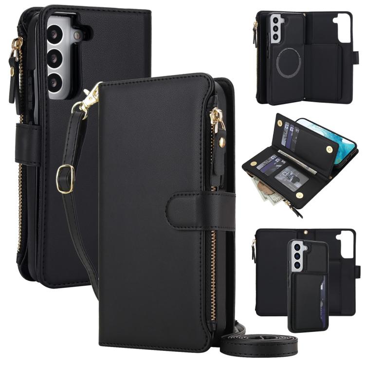KLT-033 Portafoglio 2 in 1 con cerniera rimovibile e custodia magnetica per telefono con cordino, For Galaxy S22+ 5G, For Galaxy S22 5G