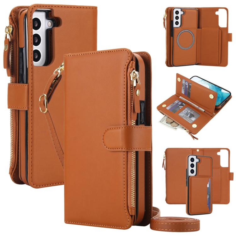 KLT-033 Portafoglio 2 in 1 con cerniera rimovibile e custodia magnetica per telefono con cordino, For Galaxy S22+ 5G, For Galaxy S22 5G