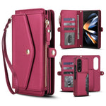 Portafoglio multifunzionale con custodia per telefono in pelle rimovibile e cordino., For Galaxy Z Fold7 5G, For Galaxy Z Fold6 5G, For Galaxy Z Fold5 5G, For Galaxy Z Fold4 5G