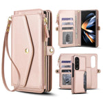 Portafoglio multifunzionale con custodia per telefono in pelle rimovibile e cordino., For Galaxy Z Fold7 5G, For Galaxy Z Fold6 5G, For Galaxy Z Fold5 5G, For Galaxy Z Fold4 5G