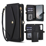Portafoglio multifunzionale con custodia per telefono in pelle rimovibile e cordino., For Galaxy Z Fold7 5G, For Galaxy Z Fold6 5G, For Galaxy Z Fold5 5G, For Galaxy Z Fold4 5G