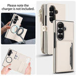 Portafoglio multifunzionale con custodia per telefono in pelle rimovibile e cordino., For Galaxy Z Fold7 5G, For Galaxy Z Fold6 5G, For Galaxy Z Fold5 5G, For Galaxy Z Fold4 5G