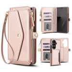 Portafoglio multifunzionale con custodia per telefono in pelle rimovibile e cordino., For Galaxy Z Fold7 5G, For Galaxy Z Fold6 5G, For Galaxy Z Fold5 5G, For Galaxy Z Fold4 5G