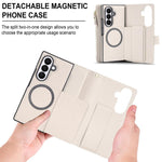 KLT-033 Portafoglio 2 in 1 con cerniera rimovibile e custodia magnetica per telefono con cordino, For Galaxy Z Fold7 5G, For Galaxy Z Fold6 5G, For Galaxy Z Fold5 5G