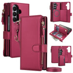 KLT-033 Portafoglio 2 in 1 con cerniera rimovibile e custodia magnetica per telefono con cordino, For Galaxy Z Fold7 5G, For Galaxy Z Fold6 5G, For Galaxy Z Fold5 5G