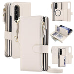 KLT-033 Portafoglio 2 in 1 con cerniera rimovibile e custodia magnetica per telefono con cordino, For Galaxy Z Fold4 5G, For Galaxy Z Fold3 5G