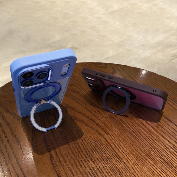 Custodia per telefono con retro trasparente e supporto magnetico girevole a 360 gradi., For iPhone 18 Pro, For iPhone 18 Pro Max, For iPhone 17 Pro Max, For iPhone 17 Pro