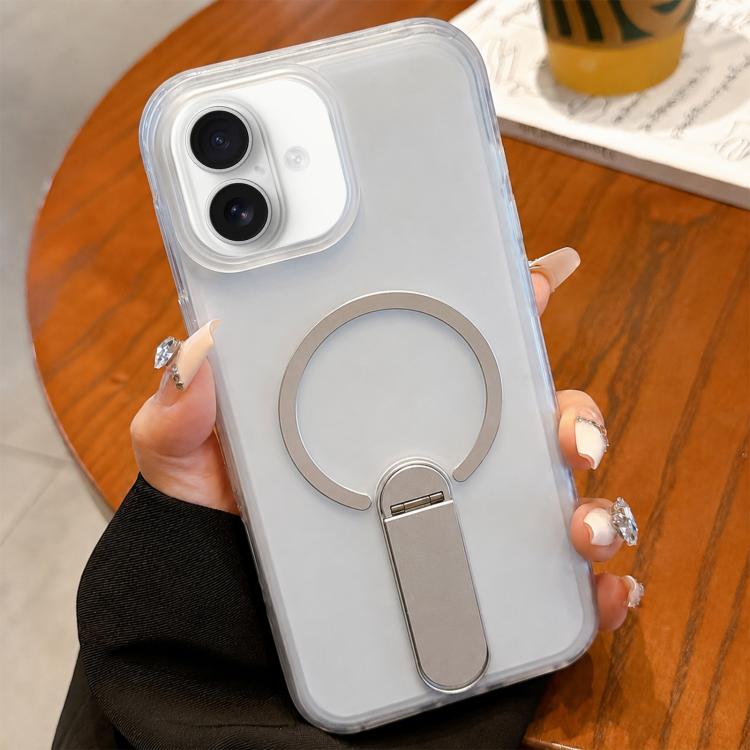 Custodia magnetica per telefono in TPU satinato con supporto, For iPhone 17 Pro Max, For iPhone 17 Pro, For iPhone 17, For iPhone 16 Pro Max