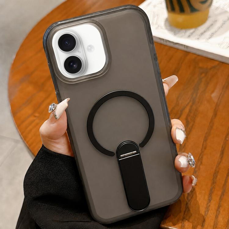 Custodia magnetica per telefono in TPU satinato con supporto, For iPhone 17 Pro Max, For iPhone 17 Pro, For iPhone 17, For iPhone 16 Pro Max