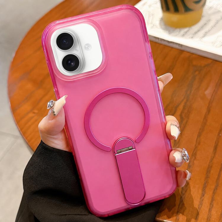 Custodia magnetica per telefono in TPU satinato con supporto, For iPhone 17 Pro Max, For iPhone 17 Pro, For iPhone 17, For iPhone 16 Pro Max