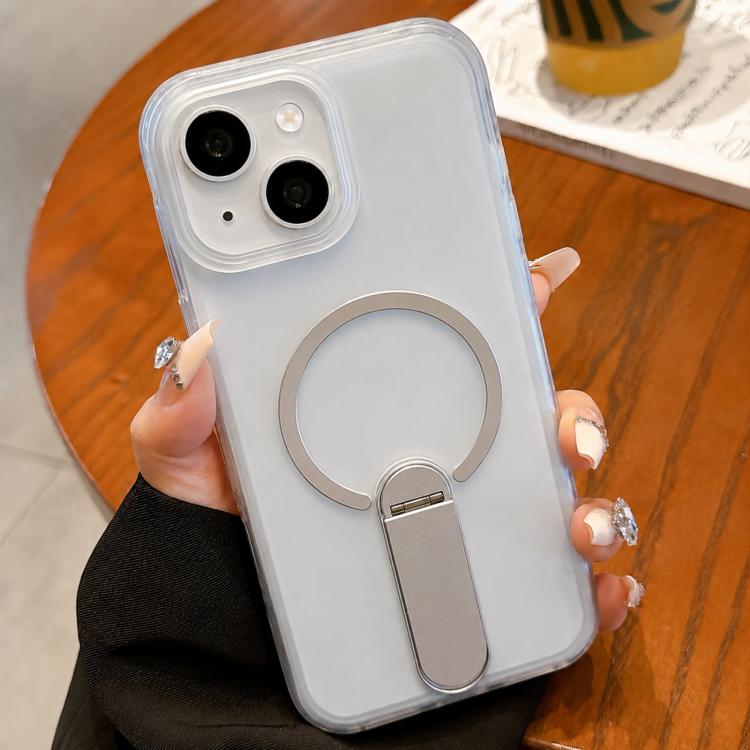 Custodia magnetica per telefono in TPU satinato con supporto, For iPhone 15, For iPhone 14 / 13, For iPhone 14 Pro Max, For iPhone 13 Pro Max