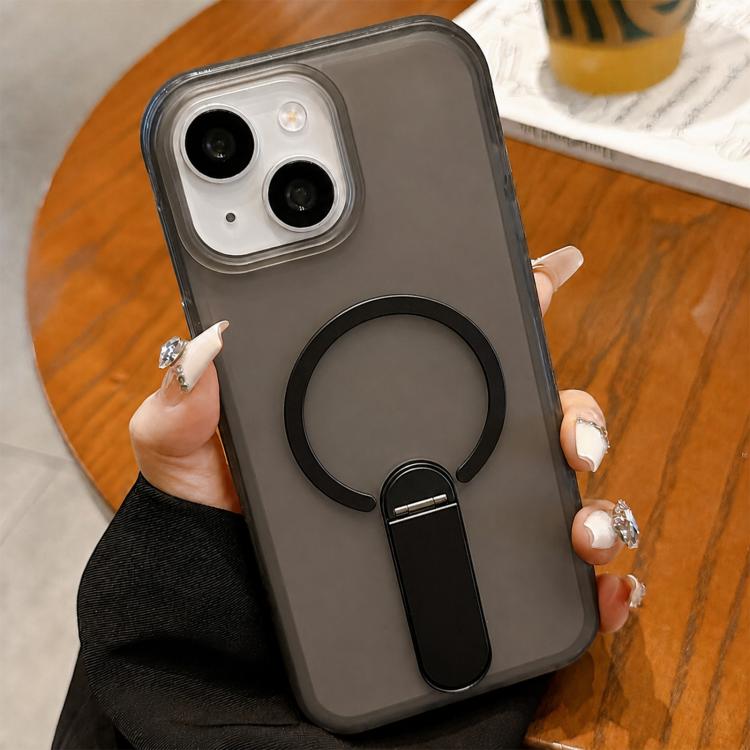 Custodia magnetica per telefono in TPU satinato con supporto, For iPhone 15, For iPhone 14 / 13, For iPhone 14 Pro Max, For iPhone 13 Pro Max