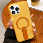 Custodia magnetica per telefono in TPU satinato con supporto, For iPhone 15, For iPhone 14 / 13, For iPhone 14 Pro Max, For iPhone 13 Pro Max