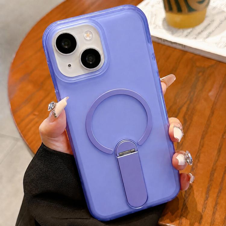 Custodia magnetica per telefono in TPU satinato con supporto, For iPhone 15, For iPhone 14 / 13, For iPhone 14 Pro Max, For iPhone 13 Pro Max