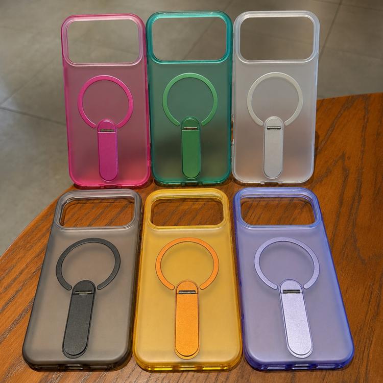 Custodia magnetica per telefono in TPU satinato con supporto, For iPhone 15, For iPhone 14 / 13, For iPhone 14 Pro Max, For iPhone 13 Pro Max