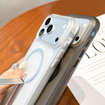 Custodia magnetica per telefono in TPU satinato con supporto, For iPhone 17 Pro Max, For iPhone 17 Pro, For iPhone 17, For iPhone 16 Pro Max
