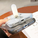 Custodia magnetica per telefono in TPU satinato con supporto, For iPhone 16 Pro, For iPhone 16, For iPhone 15 Pro Max, For iPhone 15 Pro