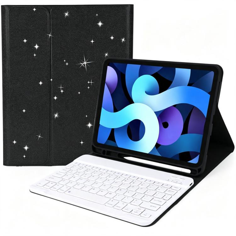 Custodia in pelle per tablet Smart con glitter e tastiera Bluetooth rimovibile., For iPad 2025 / 2022, For iPad Air 10.9 2020 / 2022, For iPad Pro 11 2022 / 2021 / 2020, For iPad 10.2 2021 / 2020 / 2019, For iPad 9.7 2017 / 2018 / Air 2 / Air
