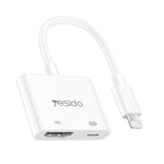 Adattatore audio/video ad alta definizione Yesido HM20 da 8 pin a HDMI, Type-C 1080p 60Hz, HM20