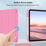 Custodia per tablet in TPU trasparente con glitter e design a tre ante, in similpelle., For iPad 2025 / 2022