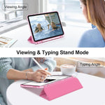 Custodia per tablet in TPU trasparente con glitter e design a tre ante, in similpelle., For iPad 2025 / 2022