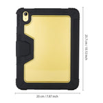 Custodia per tablet in pelle trasparente a tre ante in PC., For iPad 2025 / 2022