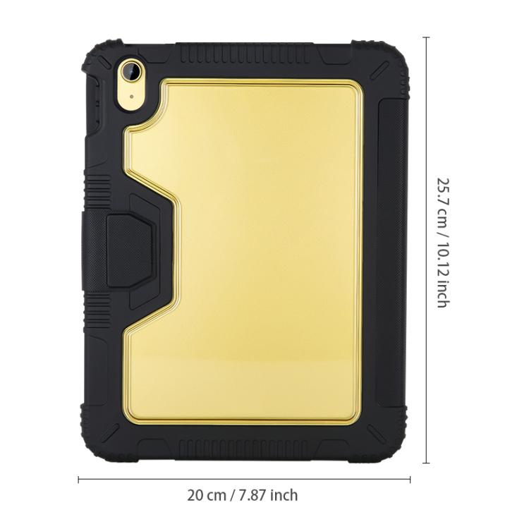 Custodia per tablet in pelle trasparente a tre ante in PC., For iPad 2025 / 2022