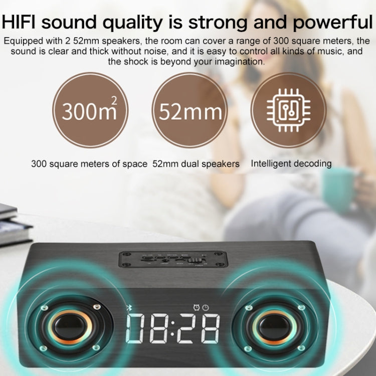 Subwoofer Orologio Bluetooth M5C in Legno 6W
