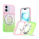 Custodia per telefono con supporto girevole a 360 gradi e finitura effetto pelle fantasma., For iPhone 16 Plus, For iPhone 16, For iPhone 15 Pro Max, For iPhone 15 Pro, For iPhone 15 Plus / 14 Plus, For iPhone 15