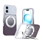 Custodia per telefono con supporto girevole a 360 gradi e finitura effetto pelle fantasma., For iPhone 16 Plus, For iPhone 16, For iPhone 15 Pro Max, For iPhone 15 Pro, For iPhone 15 Plus / 14 Plus, For iPhone 15