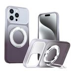 Custodia per telefono con supporto girevole a 360 gradi e finitura effetto pelle fantasma., For iPhone 16 Plus, For iPhone 16, For iPhone 15 Pro Max, For iPhone 15 Pro, For iPhone 15 Plus / 14 Plus, For iPhone 15