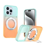 Custodia per telefono con supporto girevole a 360 gradi e finitura effetto pelle fantasma., For iPhone 16 Plus, For iPhone 16, For iPhone 15 Pro Max, For iPhone 15 Pro, For iPhone 15 Plus / 14 Plus, For iPhone 15