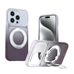 Custodia per telefono con supporto girevole a 360 gradi e finitura effetto pelle fantasma., For iPhone 16 Plus, For iPhone 16, For iPhone 15 Pro Max, For iPhone 15 Pro, For iPhone 15 Plus / 14 Plus, For iPhone 15