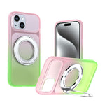 Custodia per telefono con supporto girevole a 360 gradi e finitura effetto pelle fantasma., For iPhone 16 Plus, For iPhone 16, For iPhone 15 Pro Max, For iPhone 15 Pro, For iPhone 15 Plus / 14 Plus, For iPhone 15