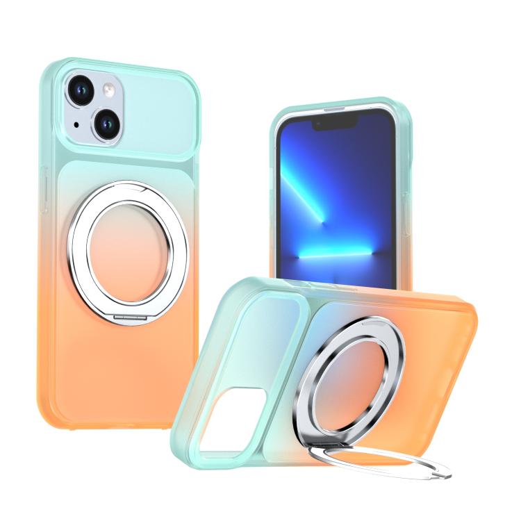 Custodia per telefono con supporto girevole a 360 gradi e finitura effetto pelle fantasma., For iPhone 14 / 13, For iPhone 14 Pro, For iPhone 14 Pro Max, For iPhone 13 Pro Max, For iPhone 13 Pro, For iPhone 12 / 12 Pro