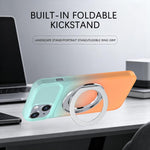 Custodia per telefono con supporto girevole a 360 gradi e finitura effetto pelle fantasma., For iPhone 14 / 13, For iPhone 14 Pro, For iPhone 14 Pro Max, For iPhone 13 Pro Max, For iPhone 13 Pro, For iPhone 12 / 12 Pro